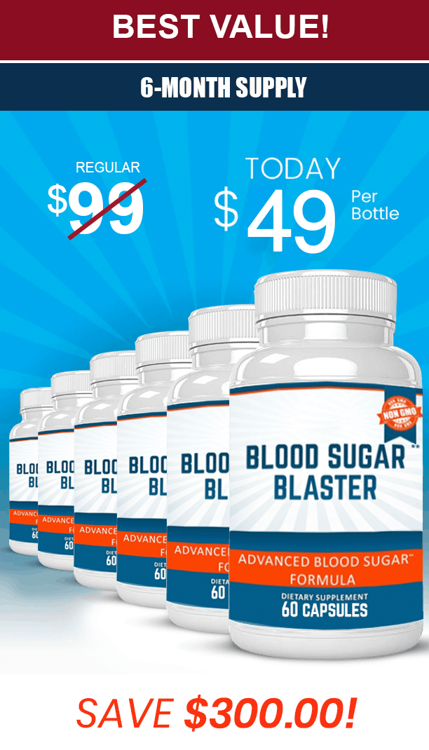 Blood Sugar Blaster 6 bottles – $294 best value option